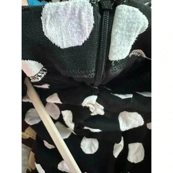 Autumn Adeigbo Bianca Puff Sleeve Black Polka Dot Mini Dress - Picture 9 of 11